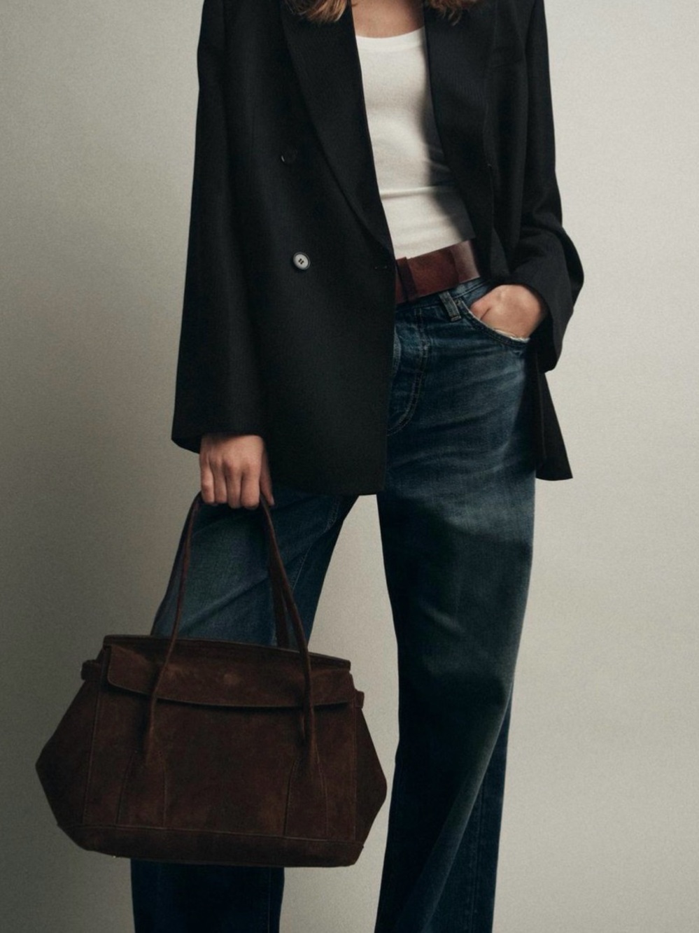 NWT 2026 ZARA SPILT LEATHER CITY BAG 6069/510/700